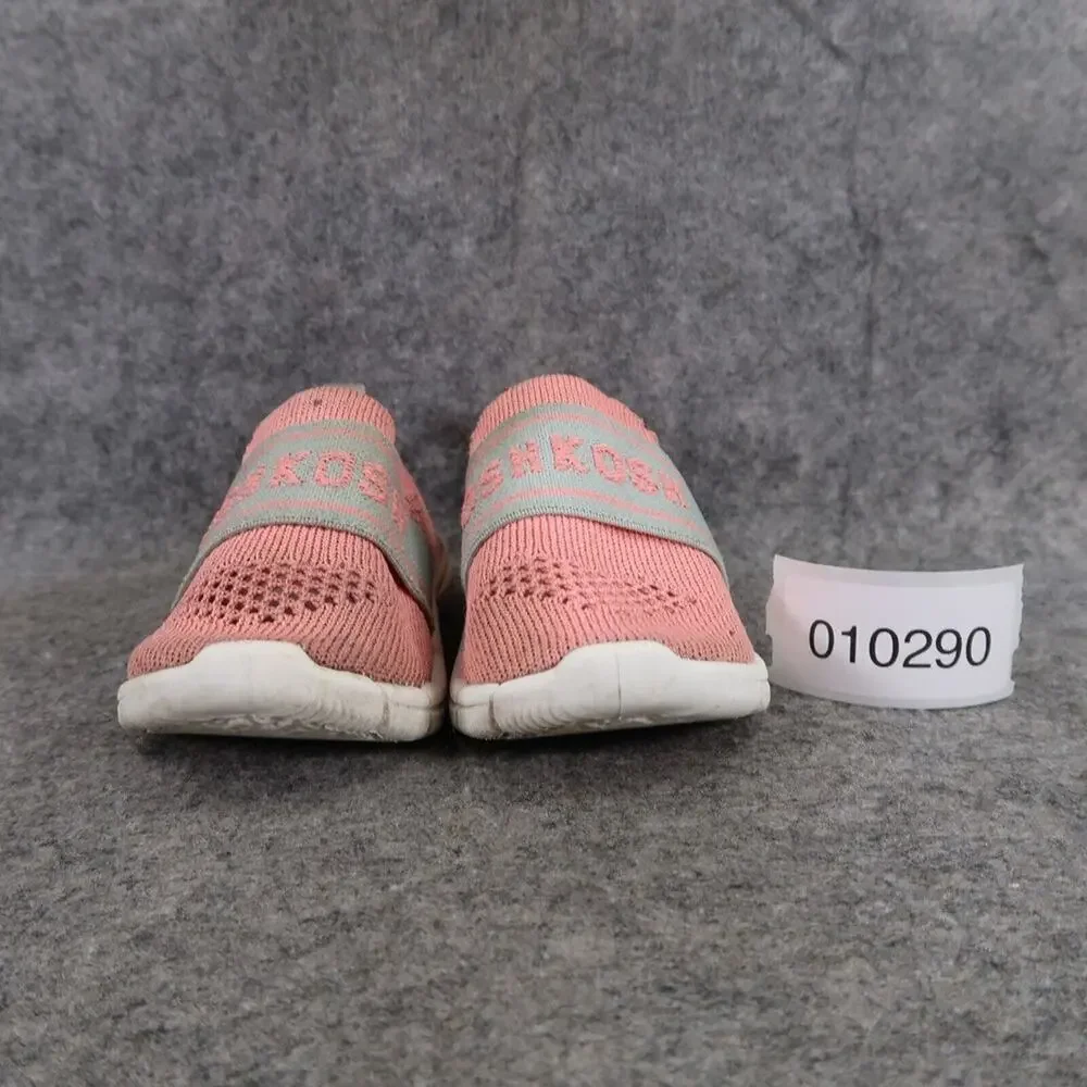 Oshkosh B'gosh Shoes Baby Toddler 6 Slip On Sneaker Knit Stretch Pink Grey Kids